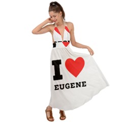 I Love Eugene Backless Maxi Beach Dress by ilovewhateva