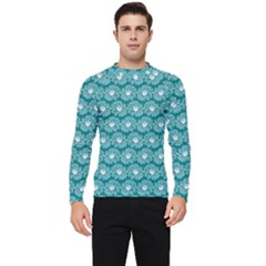 Gerbera Daisy Vector Tile Pattern Men s Long Sleeve Rash Guard by GardenOfOphir