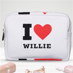 I Love Willie Make Up Pouch (medium) by ilovewhateva