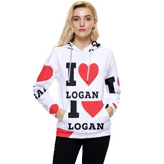 I Love Logan Women s Lightweight Drawstring Hoodie by ilovewhateva