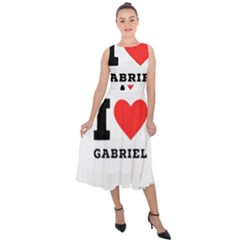 I Love Gabriel Midi Tie-back Chiffon Dress by ilovewhateva