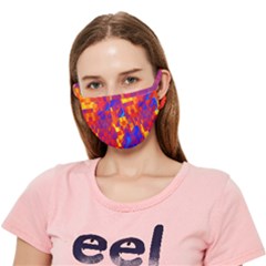 Geometric Pattern Fluorescent Colorful Crease Cloth Face Mask (adult) by Jancukart