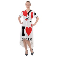 I Love Dylan  Front Wrap High Low Dress by ilovewhateva