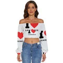 I Love Lawrence Long Sleeve Crinkled Weave Crop Top by ilovewhateva