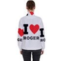 I love roger Women s High Neck Windbreaker View2