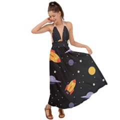 Cosmos Backless Maxi Beach Dress by nateshop