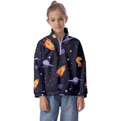 Cosmos Kids  Half Zip Hoodie by nateshop