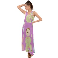 Happy 02 V-neck Chiffon Maxi Dress by nateshop