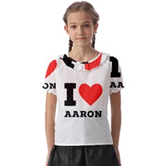 I Love Aaron Kids  Frill Chiffon Blouse by ilovewhateva