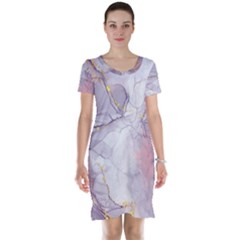 Liquid Marble Short Sleeve Nightdress by BlackRoseStore