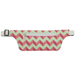 Modern Retro Chevron Patchwork Pattern Active Waist Bag by GardenOfOphir