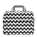 Black And White Chevron MacBook Pro 16  Shoulder Laptop Bag View4