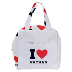 I Love Nathan Boxy Hand Bag by ilovewhateva