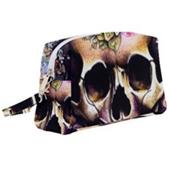 Skeleton Skull Cottagecore Wristlet Pouch Bag (large) by GardenOfOphir