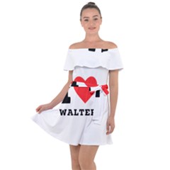 I Love Walter Off Shoulder Velour Dress by ilovewhateva