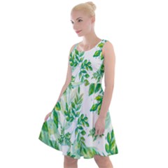 Leaves-37 Knee Length Skater Dress by nateshop