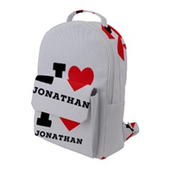 I Love Jonathan Flap Pocket Backpack (large) by ilovewhateva