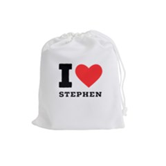 I Love Stephen Drawstring Pouch (large) by ilovewhateva