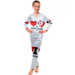 I Love Stephen Kid s Satin Long Sleeve Pajamas Set by ilovewhateva