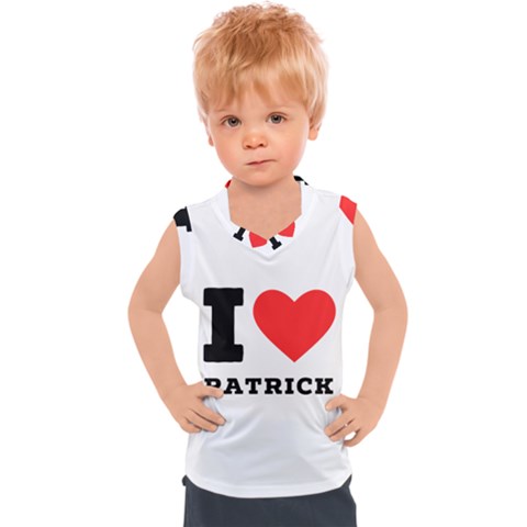 I Love Patrick  Kids  Sport Tank Top by ilovewhateva