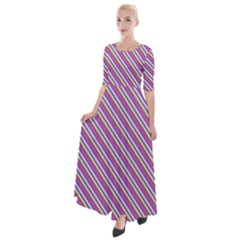 Background-102 Half Sleeves Maxi Dress by nateshop