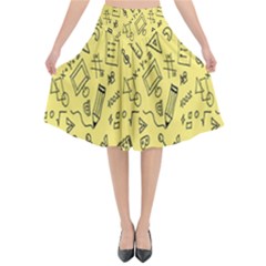 Back-to-school Flared Midi Skirt by nateshop