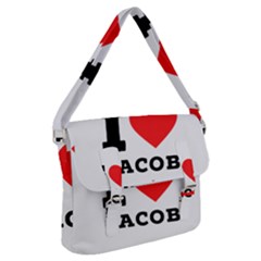 I Love Jacob Buckle Messenger Bag by ilovewhateva