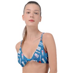 Medicine Pattern Knot Up Bikini Top by SychEva