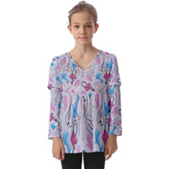 Medicine Kids  V Neck Casual Top by SychEva