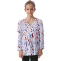 Medical Kids  V Neck Casual Top View1