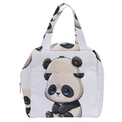 Cute Panda Bear Animal Cartoon Boxy Hand Bag by Semog4