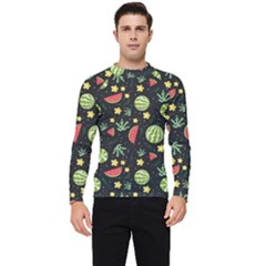 Watermelon Berries Patterns Pattern Men s Long Sleeve Rash Guard by Semog4