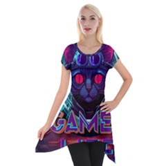 Gamer Life Short Sleeve Side Drop Tunic by minxprints