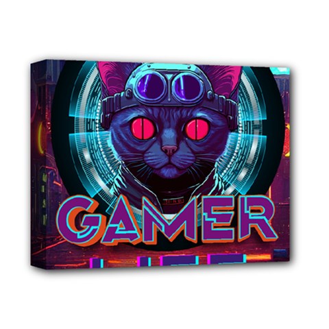 Gamer Life Deluxe Canvas 14  X 11  (stretched) by minxprints