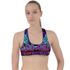 Gamer Life Criss Cross Racerback Sports Bra by minxprints