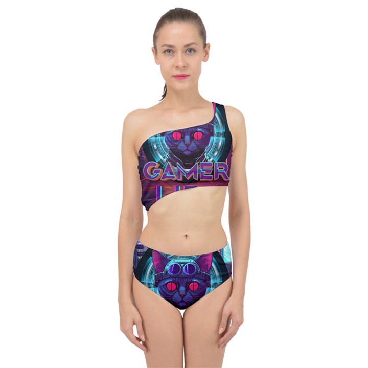 Gamer Life Spliced Up Two Piece Swimsuit