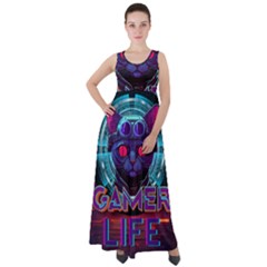 Gamer Life Empire Waist Velour Maxi Dress by minxprints