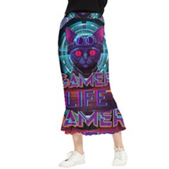 Gamer Life Maxi Fishtail Chiffon Skirt by minxprints