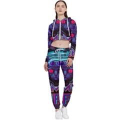 Gamer Life Cropped Zip Up Lounge Set by minxprints