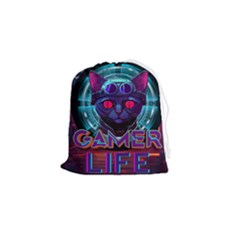 Gamer Life Drawstring Pouch (small) by minxprints