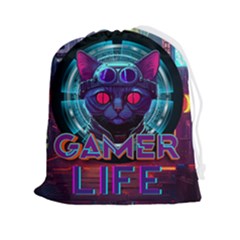 Gamer Life Drawstring Pouch (2xl) by minxprints