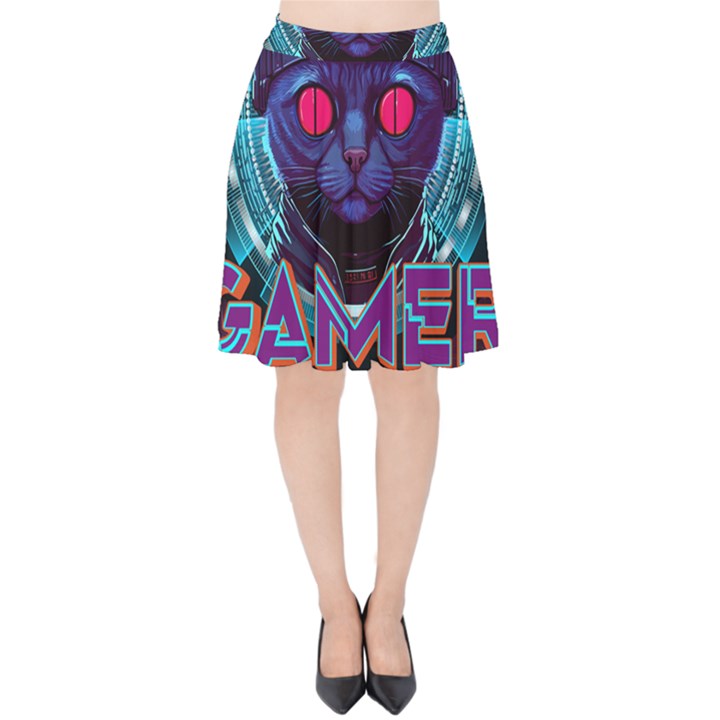 Gamer Life Velvet High Waist Skirt