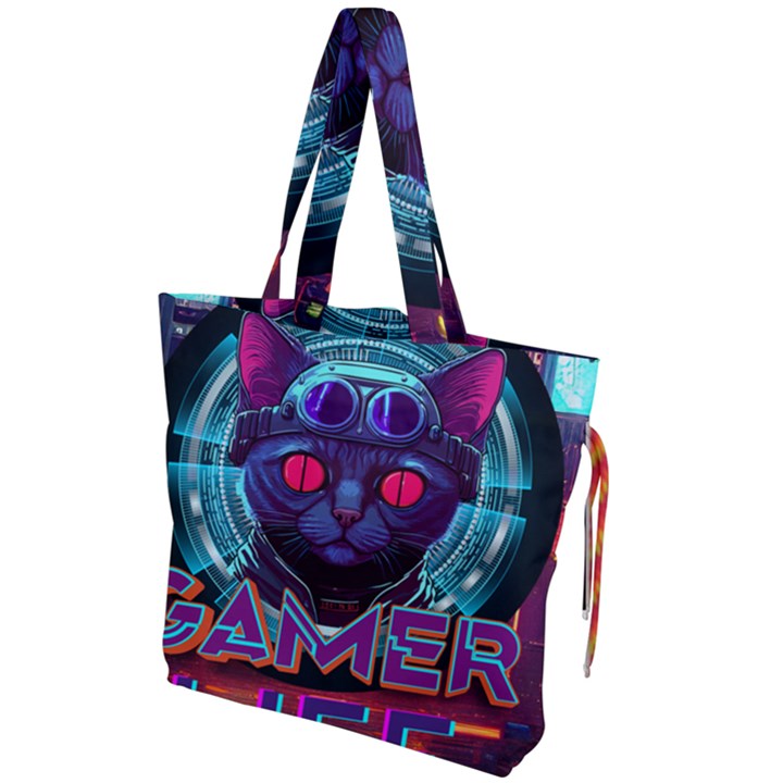 Gamer Life Drawstring Tote Bag