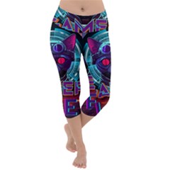 Gamer Life Lightweight Velour Capri Yoga Leggings by minxprints