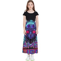 Gamer Life Kids  Flared Maxi Skirt by minxprints