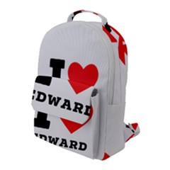 I Love Edward Flap Pocket Backpack (large) by ilovewhateva