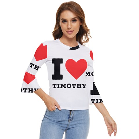 I Love Timothy Bell Sleeve Top by ilovewhateva