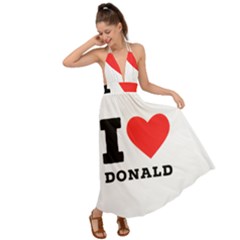 I Love Donald Backless Maxi Beach Dress by ilovewhateva