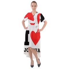 I Love Joshua Front Wrap High Low Dress by ilovewhateva