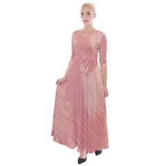 Pink-66 Half Sleeves Maxi Dress by nateshop